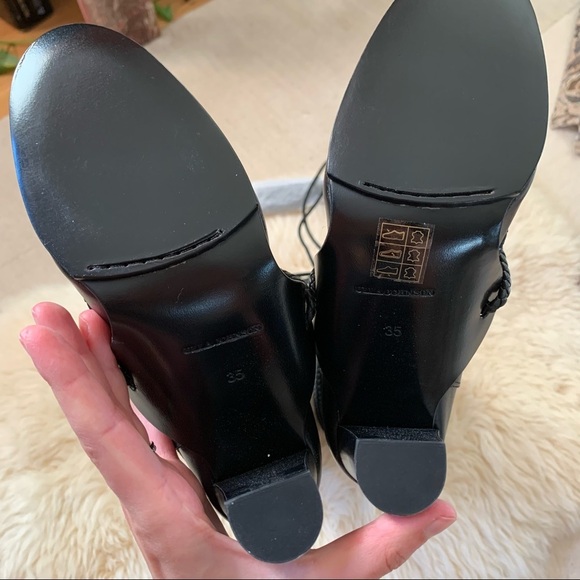 Ulla Johnson Atlas Moccasin Raven Black Bohemian Wrap Braided Knee Boots 5 - Picture 15 of 16